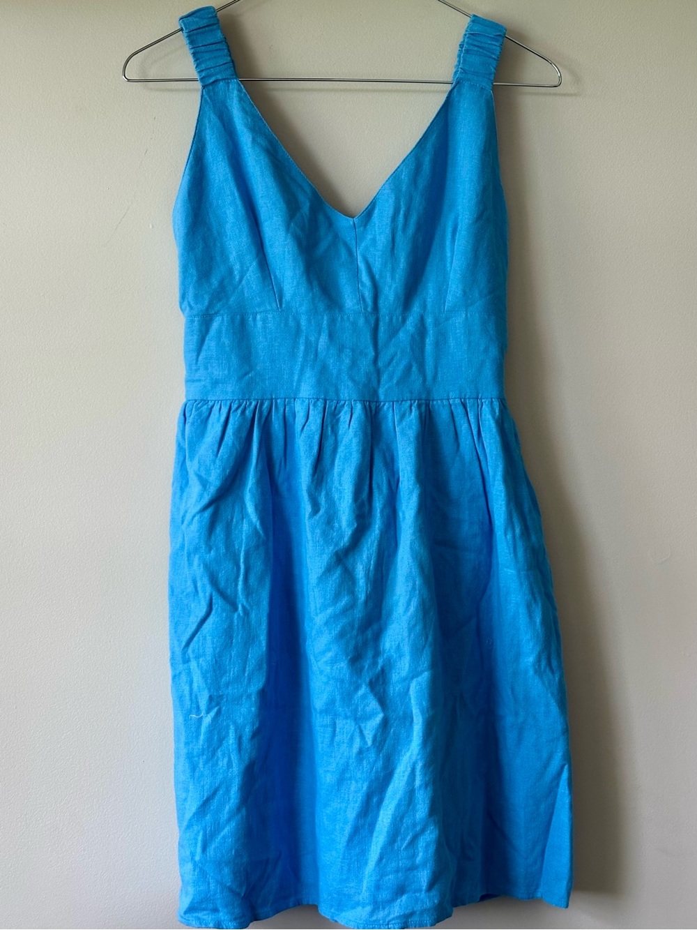 Abercrombie & Fitch Blue V-Neck Sleeveless Dress